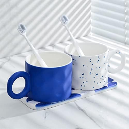Heimp h Семеен пар миење чаша пар поставена уста чаша чаша за заби чаша за заби цилиндар керамички сад за држач