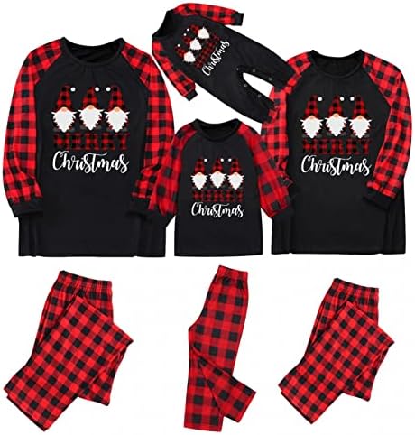 Божиќни пижами за семејни пижами PJs облека за спиење облека Божиќни семејни пижами што одговараат на комплети плус големина
