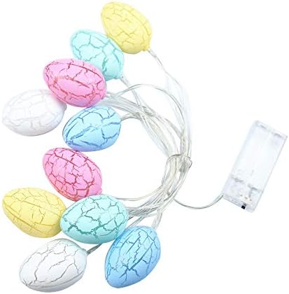 Велигденско јајце низа светло, топли LED диоди, далечински управувач со батерија, спална соба за игри во спална соба за игри,