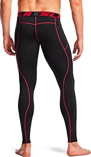 TSLA 1 или 2 пакуваат панталони за термичка компресија за мажи, атлетски спортови хеланки и трчање хулахопки, дното на слојот на базата