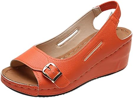 Биотал Клин сандали за жени, удобни анти-лизгачки клинови на глуждот сандали римски плус големина обични чевли на отворено