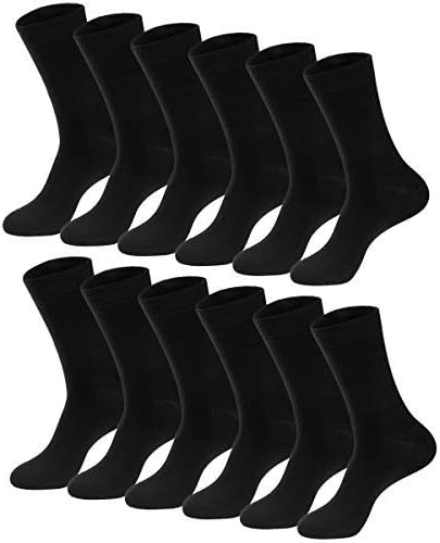 Чорапи за фустани за мажи во Магиарт меки чисти памучни мозочни контроли на екипажот за мажи 6/12-пакет