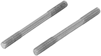 AEXIT M4X55MM 304 нокти, завртки и сврзувачки елементи не'рѓосувачки челик двојно крај навојна завртка за завртки и завртки за завртки на завртки