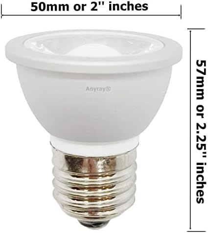 Anyray 3-LED Светилки HR16 120V E27 MR - 16 JDR C Светилка Краток Врат E26