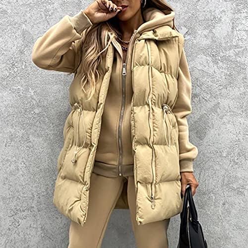 Foviguo долг палто за жени, новини широки ракави есенски џемпер дами долг деловен удобно џемпер џемпер џеб густа цврста мека јакна