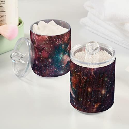 Yyzzh Starry Galaxy Nebula Universe Print 4 Pack QTIP држач за држач за памук за памучни плочи од памук, конец од 10 мл Апотекарска