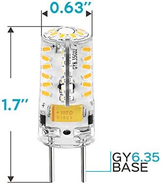 LUXRITE GY6.35 LED Сијалица, 12V AC/DC, 35w Еквивалент, 2700k Топло Бело, 180 Лумени, Силиконски Shatterproof-Под Кабинетот,