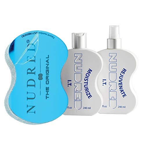 Nudred Starter Pack - Вклучува сунѓер за коса со сина пресврт за црни мажи кадрици + влага i.t + подмладуваат I.t, за навлажнети калеми, пресврти