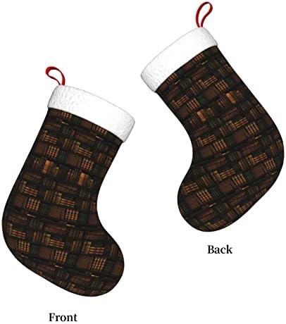 Книги за библиотеки Јујуј Божиќно порибување Декорација на одмор камин виси чорап 18 инчи чорапи