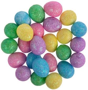 Минијатурни јајца од пена од пастелна сјај за велигденски занаети, декор и повеќе - 25 парчиња