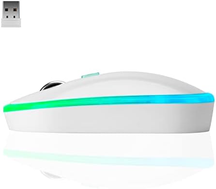 CHONCHOW Безжични LED Глувчето Игри Молчи Со Полнење На Батеријата Прилагодливи 1600dpi Позадинско Осветлување Прекинувач 2.4 G USB Приемник