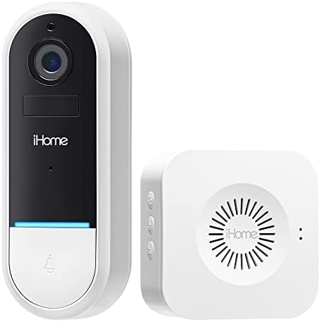 Ihome Insight Паметен отпорен на вода безжична камера со врата со детектор за движење WiFi, двонасочен аудио, 1080p HD видео, ноќно
