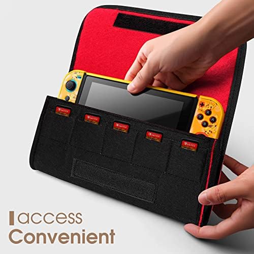 Тукан за носење на торба за складирање на заштитни патувања со Switch со слотови за картички за игри