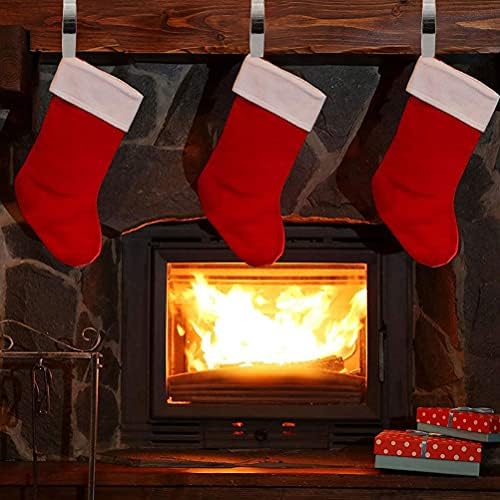 Doitool 4 парчиња Божиќно чорапки куки куки за приврзоци за приврзоци камин виси кукавички декорација на отворено украси Божиќни