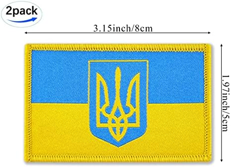 JBCD Украина Триенд знаме Печ украинска тактичка лепенка - лепенка за прицврстување на кука и јамка