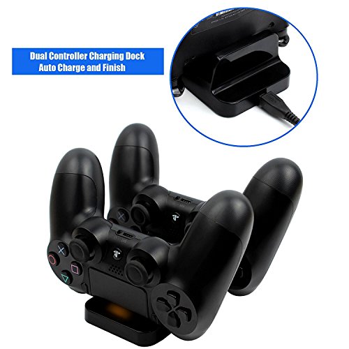 PlayStation DualShock 4 Контролер за полнење штанд Дук Двојна микро USB полнење станица за контролори на игри PS4