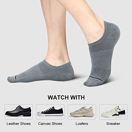 вернис Нема Шоу Чорапи Мажи Чорапи За Глуждот За Мажи Обични Памучни Чорапи Со Низок Крој, 8 Пара Кратки Невидливи Чорапи Што Не Се Лизгаат