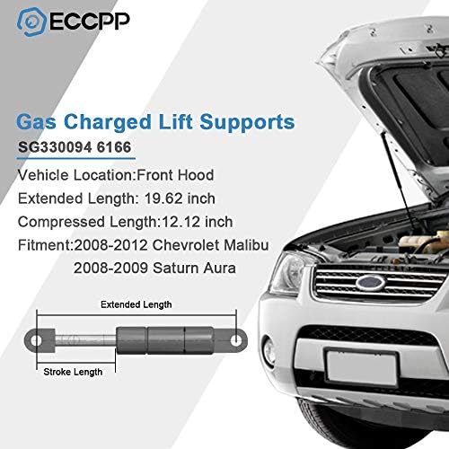 Поддршка за лифтот на предниот аспиратор ECCPP за Сатурн Аура 2008 2009 година, за Chevrolet за Malibu 2008-2012 компатибилен со