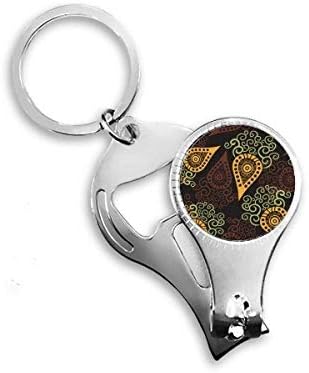 Печатење повторувачка ткаенина шарена ротквица уметност нокти прстен прстен клуч за шишиња со шише со шише, клипер