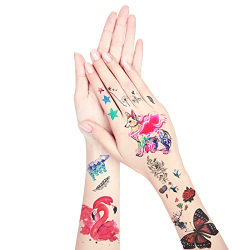 16 Листови Мали Лажни Тетоважи, 4 Комплети Реална Привремена Тетоважа, Материјали За Забави За Ноќта На Вештерките За Деца Возрасни, Тетоважи