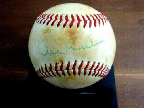 Били Мартин NYујорк Јанкис потпиша автоматски гроздобер Чарлс Фејни Он Бејзбол ЈСА ЛОА - МЛБ игра користеше бејзбол