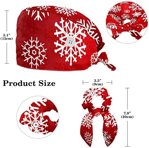 Снегулка на црвена прилагодлива буфант капачиња за работни капа со ласкава коса
