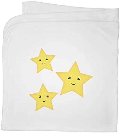 Azeeda 'Среќни starsвезди' памучно бебе ќебе/шал