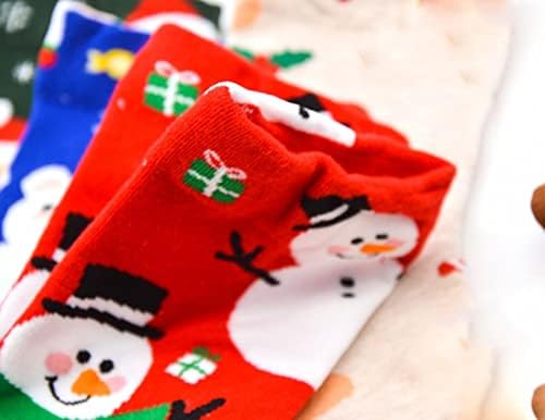 Божиќни празнични чорапи слатки новини пријатни божиќни чорапи, печатете смешни шарени празнични Божиќни екипи чорапи подароци за жени
