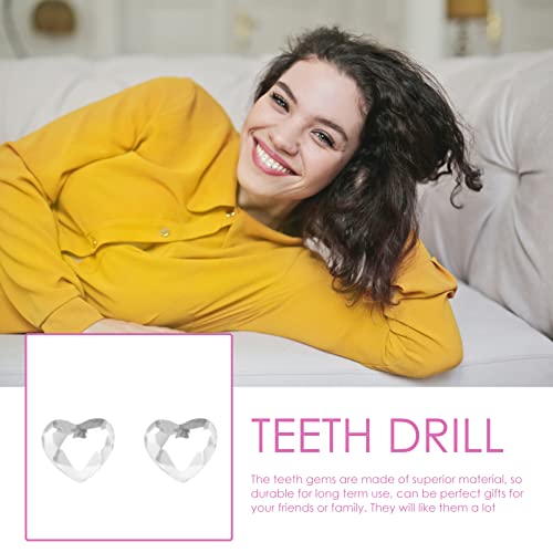 Комплет за камења за заби од iplusmile, отстранливи украси за заби кристално срце заби дијамантски заби Декорација за накит за рефлексивни