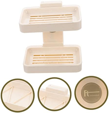 Veemoon сапун кутија macrame sholf wallид виси 2 нивоа сад за сунѓер сапун сапун решетката wallид монтирање супа држач сапун закачалка