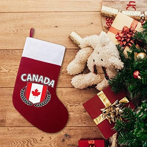 Јавор лист Канада знаме Божиќ виси чорапи за порибување за Божиќно дрво од камин