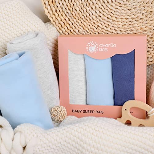 Civarua Детско бебе Swaddle Clainte - 3 -пакувања за бебиња за спиење на бебето - прилагодливо бебешки шипки 0-3 месеци - вреќа за ропно