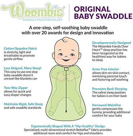 Вумби Едноставно Ќебе За Повивање Бебиња Јас Смирувачки, Памучно Бебешко Повивање Носам Ќебе За Бебиња, Крем, 0-3 Месеци