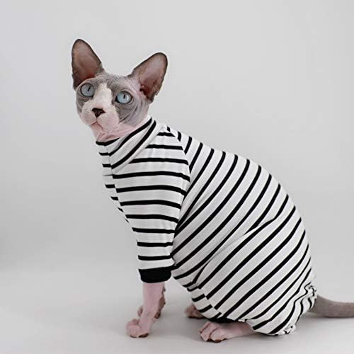 Sphynx без влакна мачка четири нога дише лето рајон пижами еластична облека за миленичиња мачка операција за обновување костум