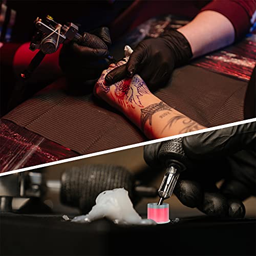 Чаши За Мастило ЗА Тетовирање 300 ПАРЧИЊА 14мм Средни Пигментни Капачиња За Тетоважа За Еднократна Употреба Со Основна Пластика За Тетовирање