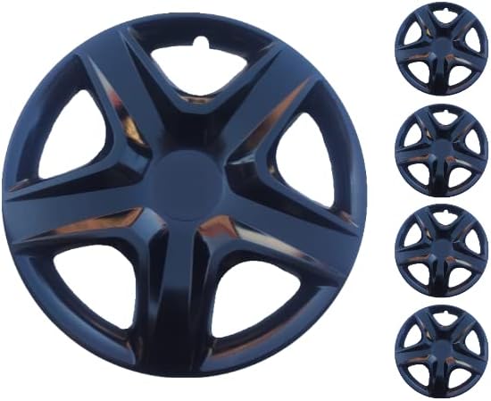 Копри сет од покривка од 4 тркала од 15 инчи црни Hubcap Snap-on Fit Hyundai