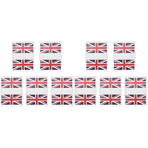 НАЛЕПНИЦИ ЗА СПОРТСКИ Фудбал 10 Комплети Знаме На Обединетото Кралство Налепница За Лице Со Знаме На Јаскек Велика Британија