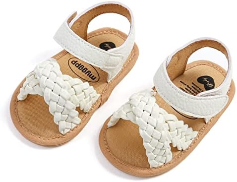 Бебе девојки сандали летни креветчиња чевли со куглање меки единствени новороденчиња девојки принцези фустани станови први чевли за пешачење