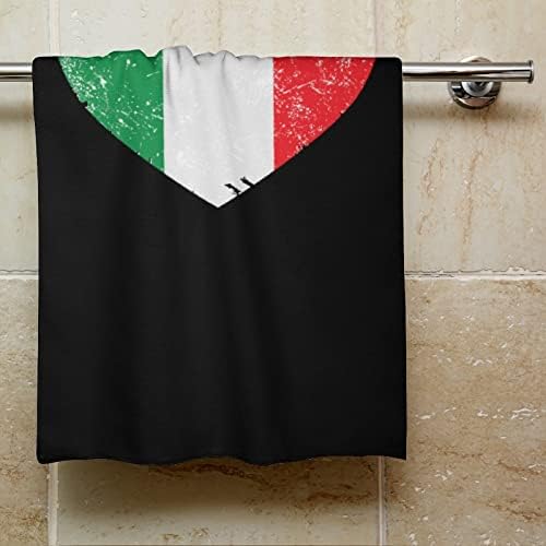 Италија срце ретро знаме рачни крпи лице за миење на телото меки меки мијалници со слатки печатени за кујна во кујна секојдневна употреба секојдневна