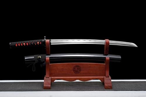 Меч Jihpen - Кратка катана, рачно изработен меч Wakizashi меч 1045 јаглероден челик целосен танг -31in