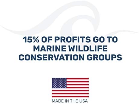 Riptide Vibes Прилагодлива нараквица за сидро - Направена во САД со 550 воени паракорд - 15% донирани за зачувување на морските диви