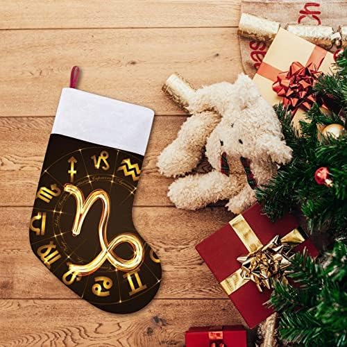 Јарец соstвездие Божиќно порибување Божиќно дрво камин виси чорапи со кратка кадифен манжетна за украсување за домашен одмор
