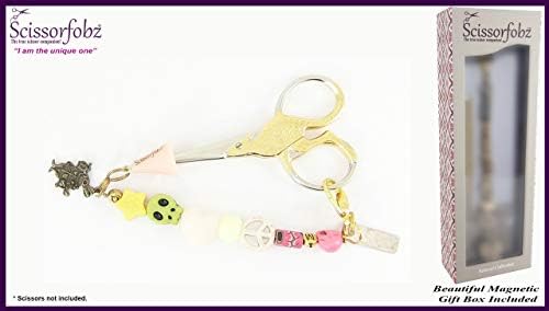 Ножици Fobs by Scissorfobz-Natural Collection- клучен прстен клуч на ланецот на ланецот на нараквицата на нараквицата ранец, ранецот торба