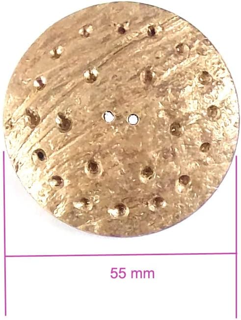 Декоративни и уникатни рачно изработени копчиња за природен кокос - Мет злато - 55 мм - Златна галаксија - 1 парчиња/ПК. 1748