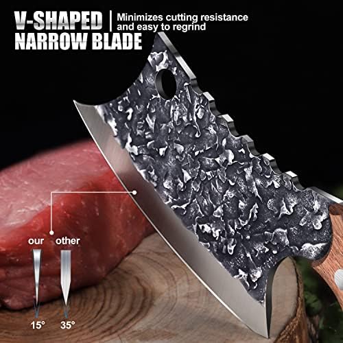 Huusk Јапонија нож рака фалсификуван пакет за месо од месо со Aus 8 нож од не'рѓосувачки челик јапонски готвач нож