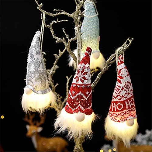Божиќни гноми светла рачно изработени шведски том gnomes Божиќни украси Санта Плишана кукла виси приврзоци за маса мантија затворено