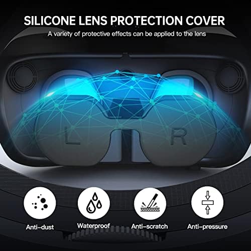 Заштитник на леќи TATAVR Покрив Доказ за прашина за леќи PS VR2, силиконски леќи за леќи за заштита на леќи за заштита на леќи Компатибилни