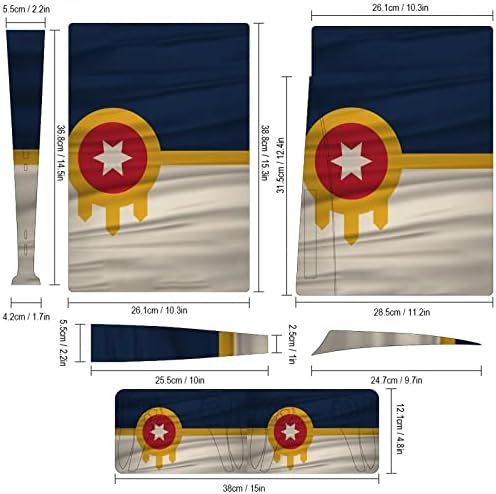 Знаме На Тулса Целосен Заштитен Дизајн На Капакот На Кожата Налепница За Обвивка Компатибилна СО Ps5 Верзијата На Дискот Конзолата И Контролорот