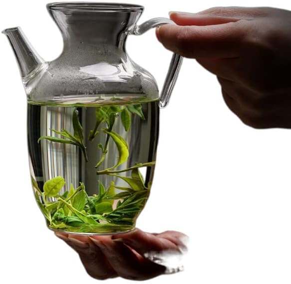 Имитација песна стакло тенџере со тенџере зелена чај специјален чај постави една личност мала чајник 仿 宋 壶 宋壶泡 绿 茶 专用 一 一 小 茶壶执 茶壶执