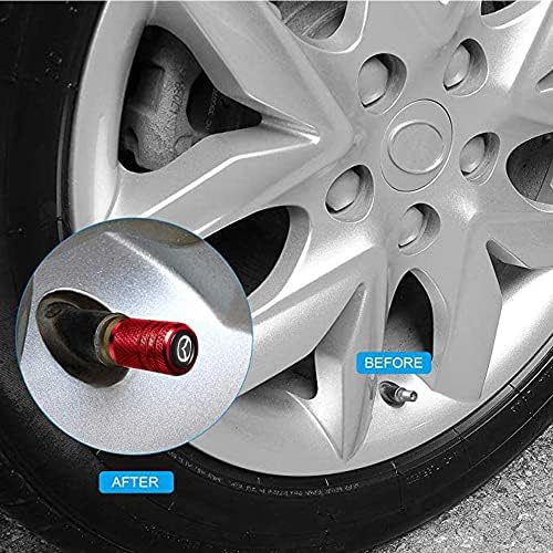 Капчиња за матични вентили на гуми DJYQFC, капаче за метални воздушни вентили, универзални капаци на стебло за Mazda CX-5 CX-7